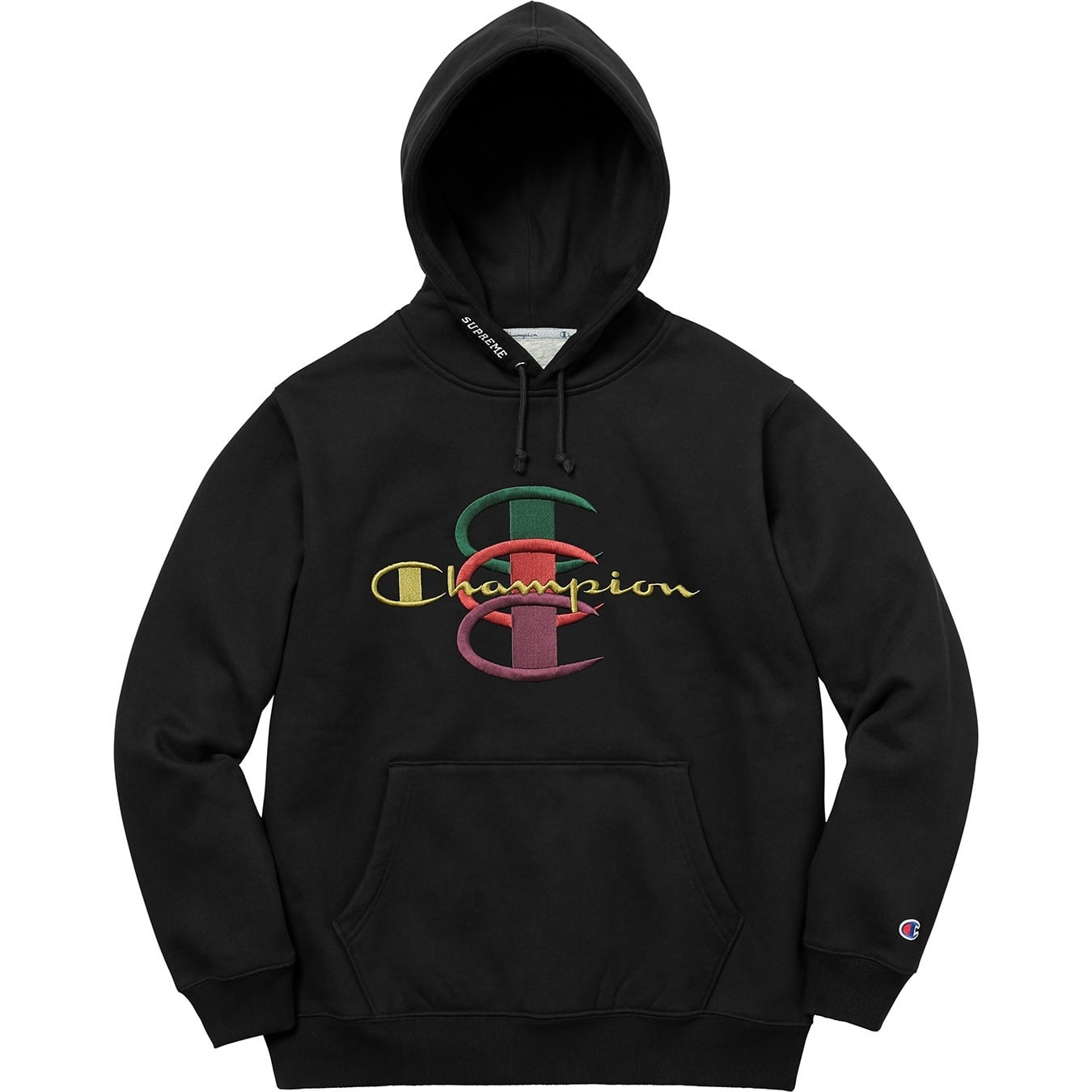Supreme®/Champion® Stacked C Hooded Sweatshirt view 3